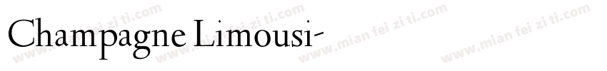 Champagne Limousi字体转换